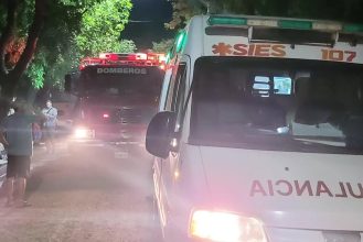 bomberos noche ambulancia